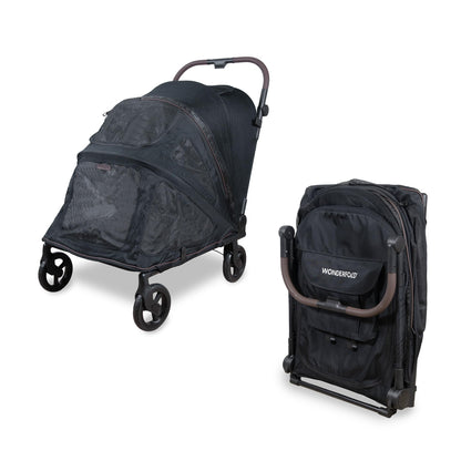 Flat-Fold Pet Stroller for Easy Travel