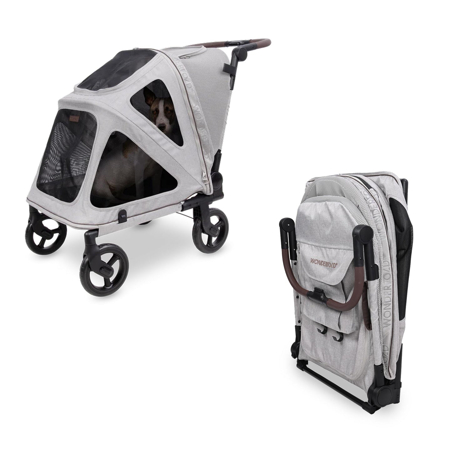 Flat-Fold Pet Stroller for Easy Travel