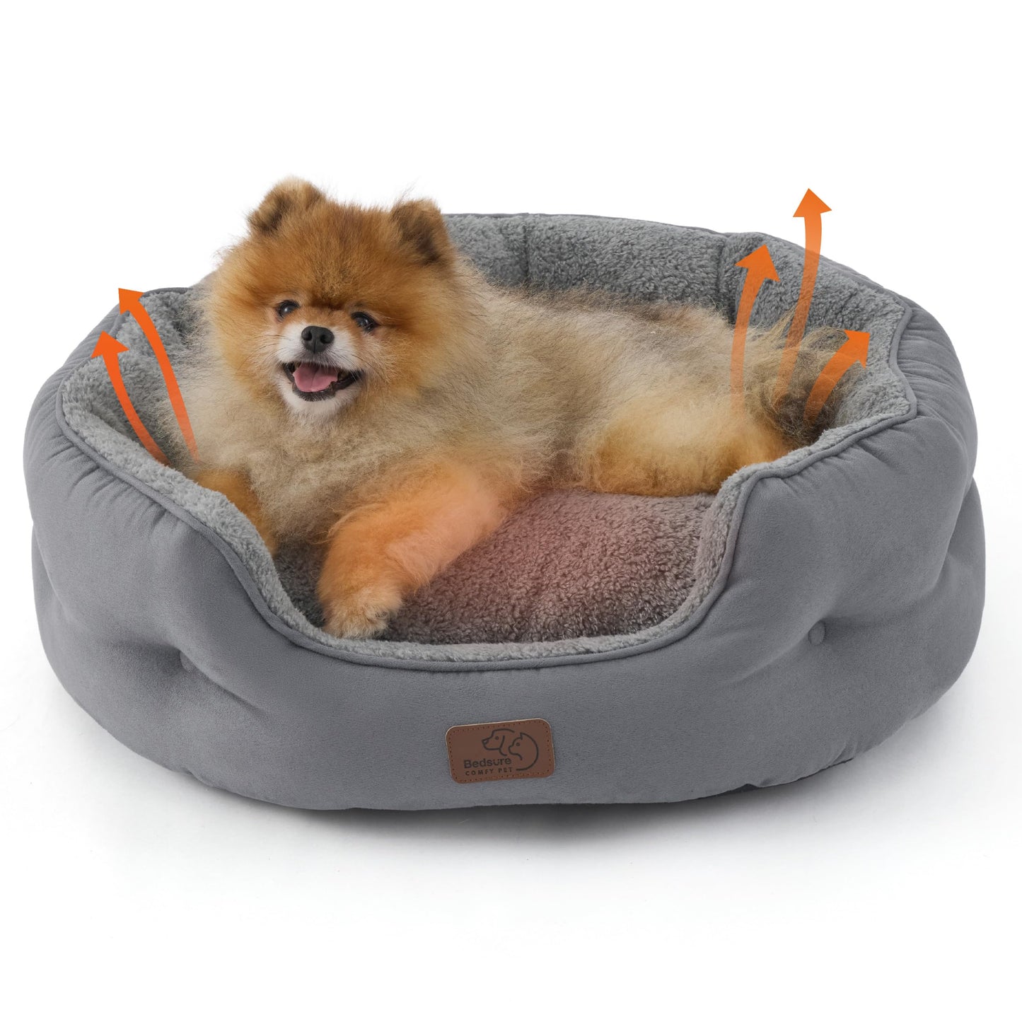 Washable Round Pet Bed for Small Dogs & Cats