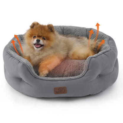 Washable Round Pet Bed for Small Dogs & Cats