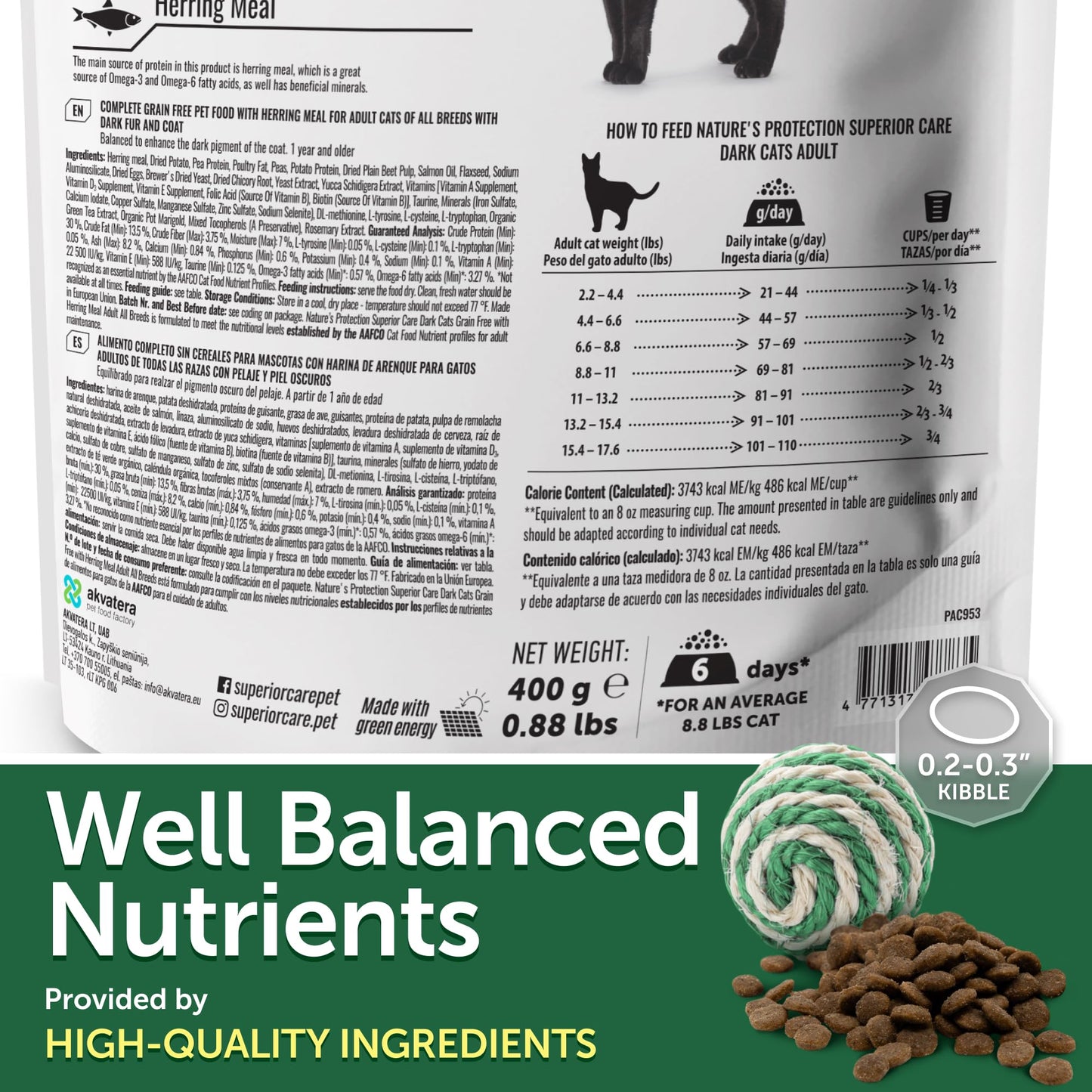 Grain-Free Dry Cat Food with Herring