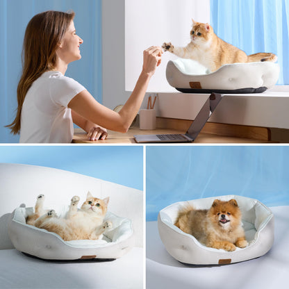 Washable Round Pet Bed for Small Dogs & Cats