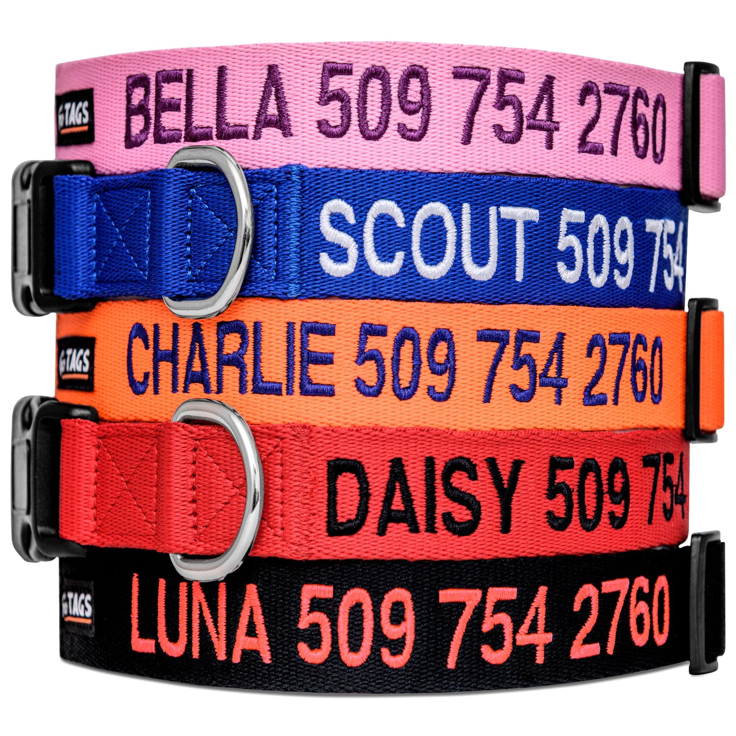 Personalized Dog Collar with Name & Phone Number