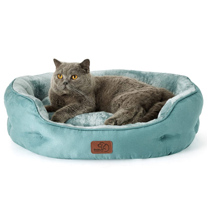 Washable Round Pet Bed for Small Dogs & Cats